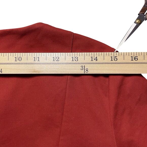 COS A-Line Cotton Twill Dress Size 4 Short Sleeve Burnt Orange Terracotta EUC - Picture 13 of 16